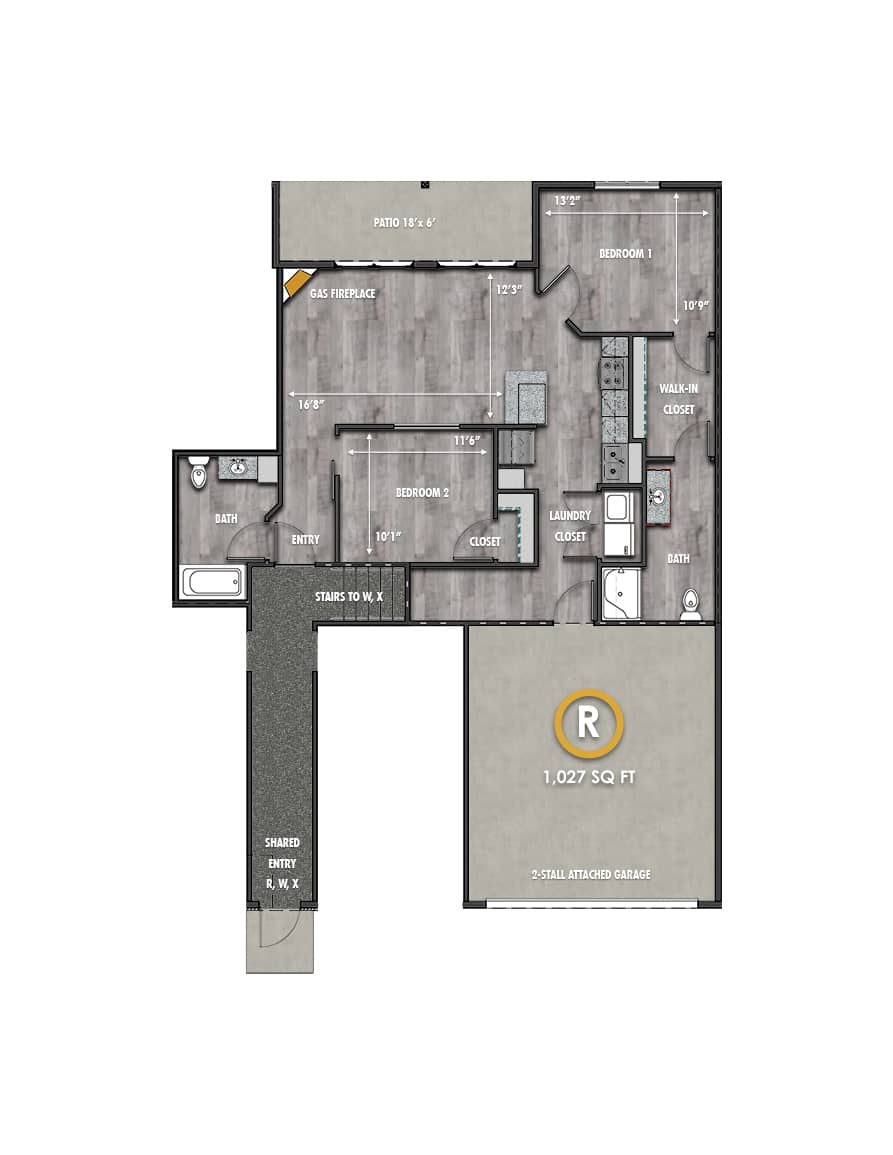 Floor Plans Studios, 1 & 2 BDRMs Northline Apartments