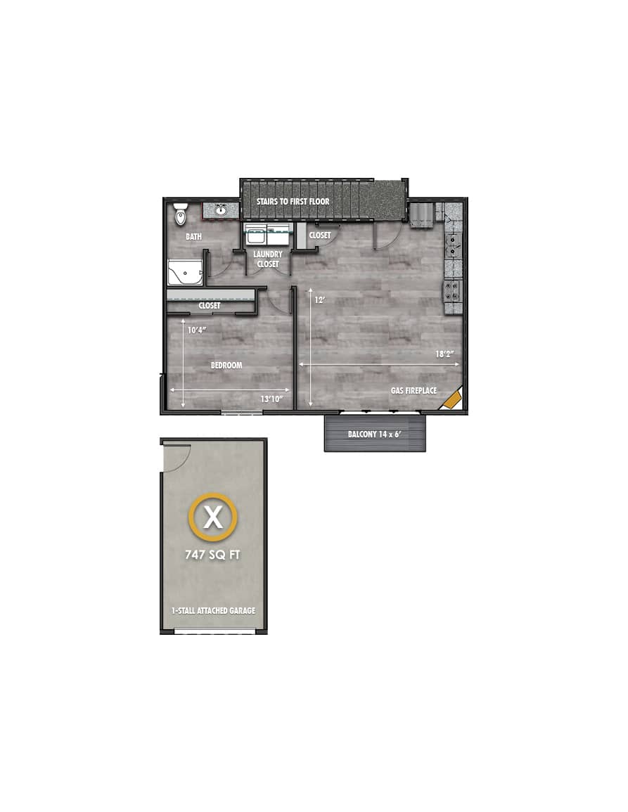Northline Apartment X - 1 Bedroom 1 Bath, 1st Floor